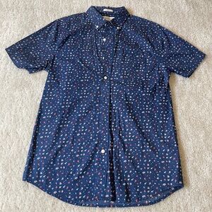 Men's Blue Floral Shirt